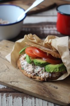 Tuna Mayo Stuffed Pita Bread