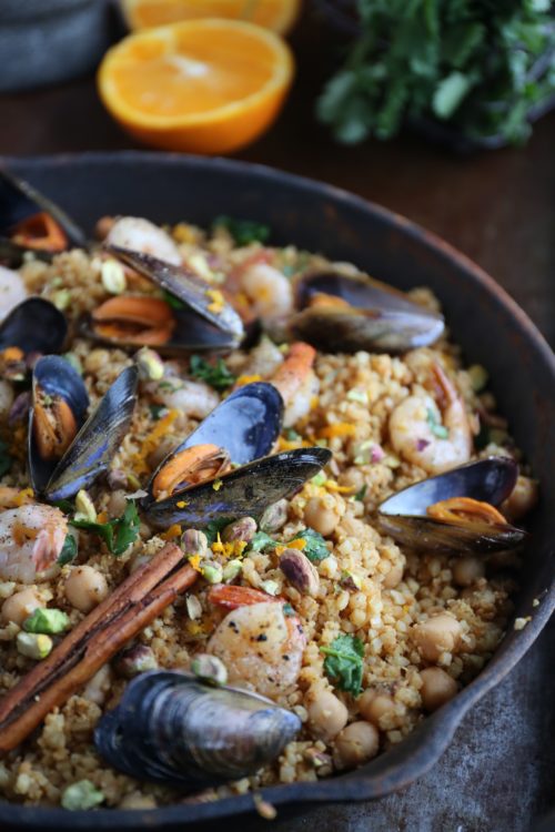 Prawn & Mussel Cauli Rice Skillet Natural Born Feeder