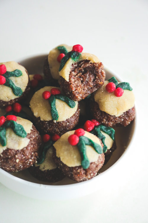 Mini Christmas Pudding Balls | Natural Born Feeder