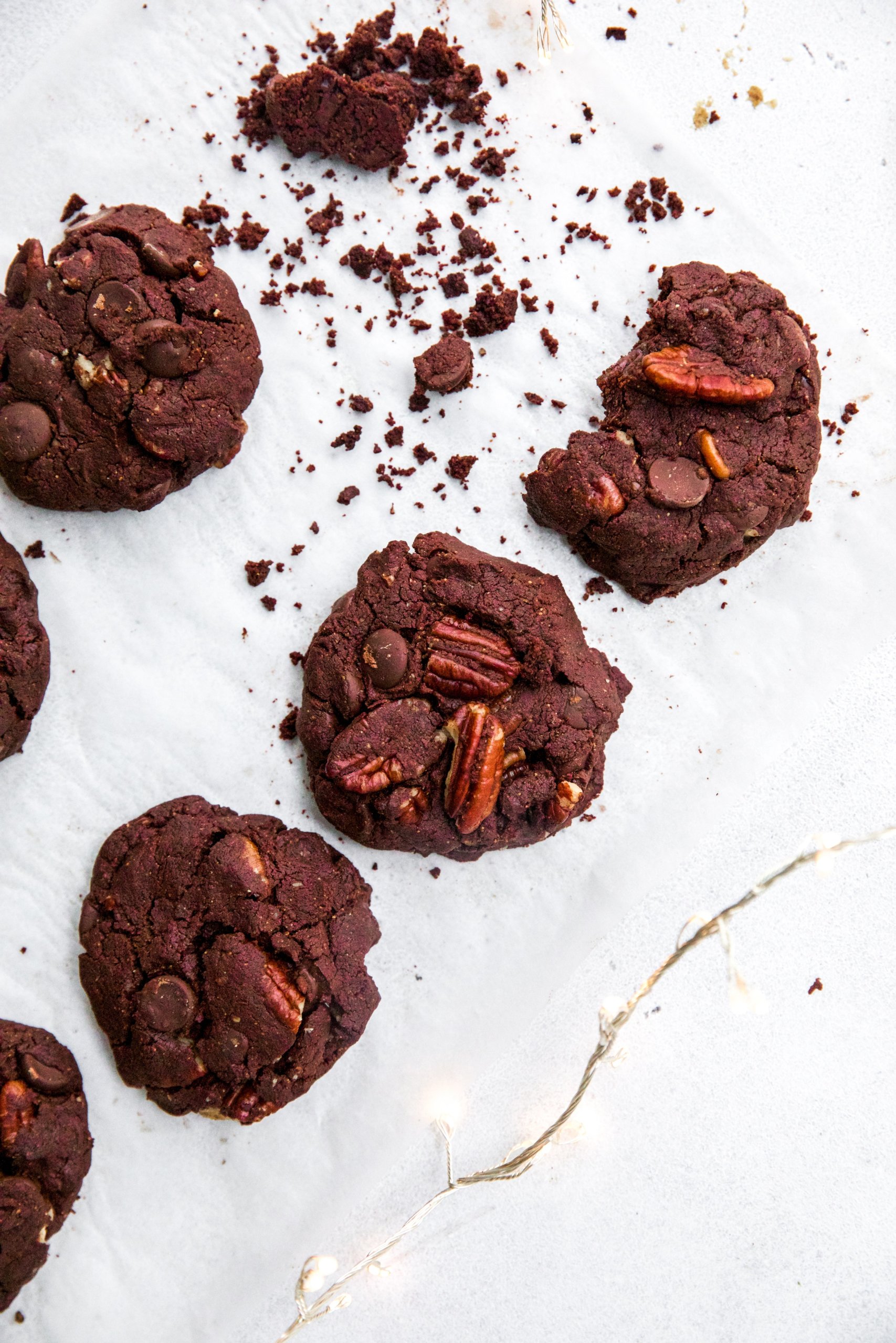 Spiced Pecan and Double Choc Cookies